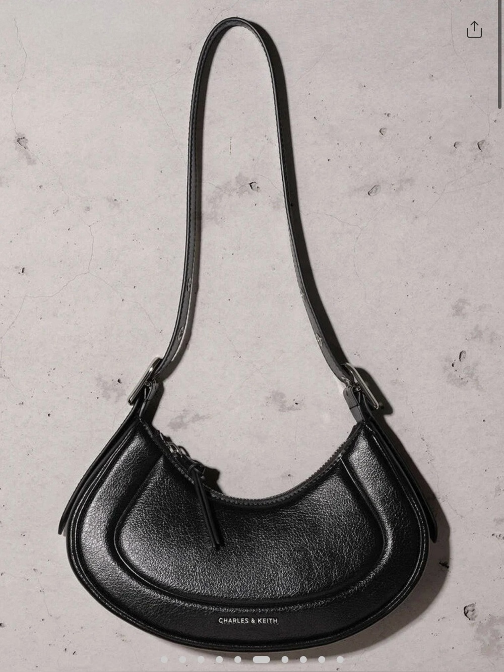 Charles & Keith Petra Shoulder Bag - Black // NWOT - Picture 6 of 14